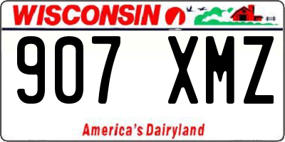 WI license plate 907XMZ