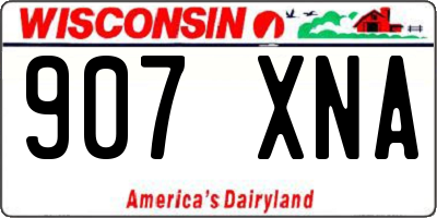 WI license plate 907XNA