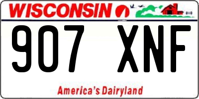 WI license plate 907XNF