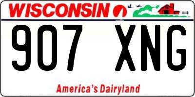 WI license plate 907XNG