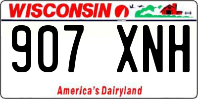 WI license plate 907XNH
