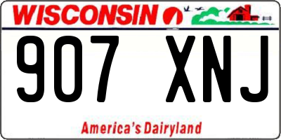 WI license plate 907XNJ
