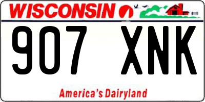 WI license plate 907XNK