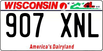 WI license plate 907XNL