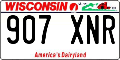 WI license plate 907XNR