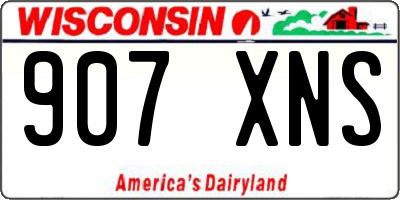 WI license plate 907XNS