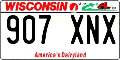 WI license plate 907XNX