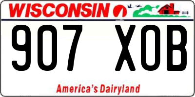 WI license plate 907XOB
