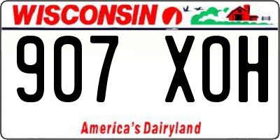 WI license plate 907XOH