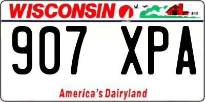 WI license plate 907XPA