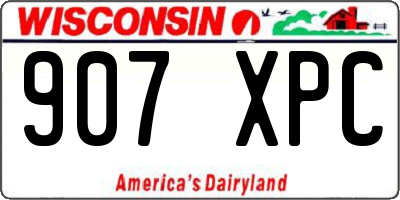WI license plate 907XPC