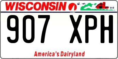 WI license plate 907XPH