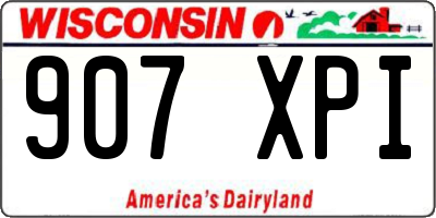 WI license plate 907XPI