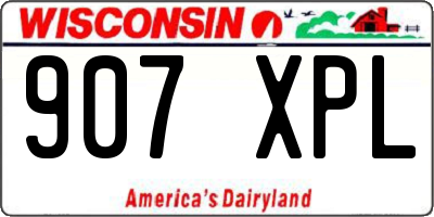 WI license plate 907XPL