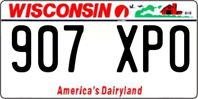 WI license plate 907XPO