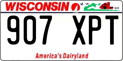 WI license plate 907XPT