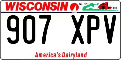 WI license plate 907XPV