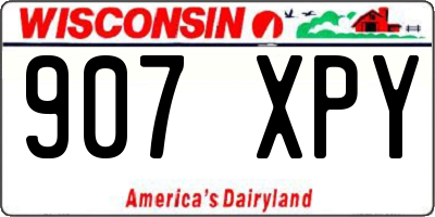 WI license plate 907XPY