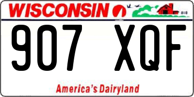 WI license plate 907XQF