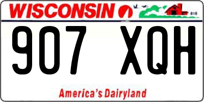 WI license plate 907XQH