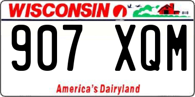 WI license plate 907XQM