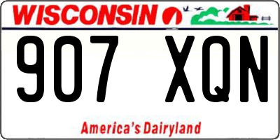 WI license plate 907XQN