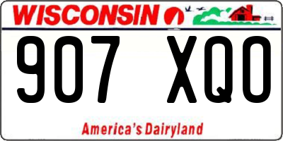 WI license plate 907XQO