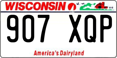 WI license plate 907XQP