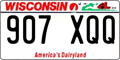 WI license plate 907XQQ