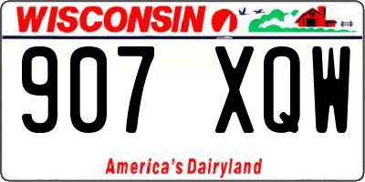 WI license plate 907XQW