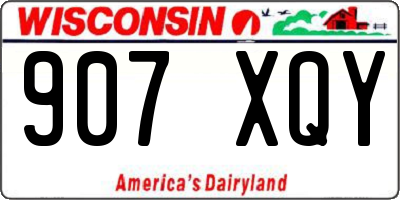 WI license plate 907XQY
