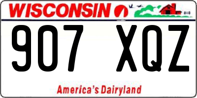 WI license plate 907XQZ