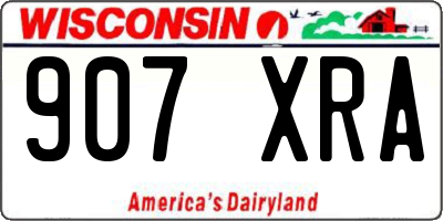 WI license plate 907XRA