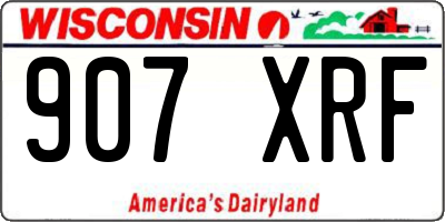 WI license plate 907XRF