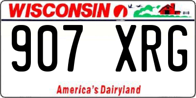 WI license plate 907XRG