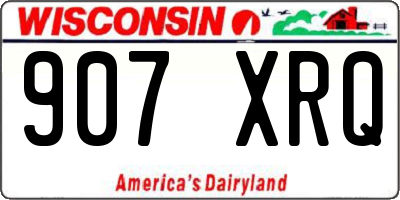 WI license plate 907XRQ