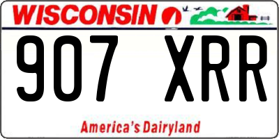 WI license plate 907XRR