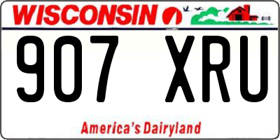 WI license plate 907XRU
