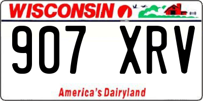 WI license plate 907XRV