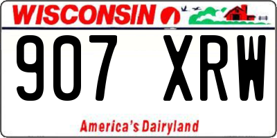WI license plate 907XRW