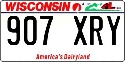 WI license plate 907XRY