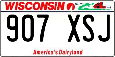 WI license plate 907XSJ