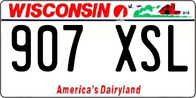 WI license plate 907XSL