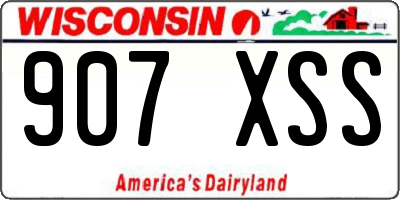 WI license plate 907XSS
