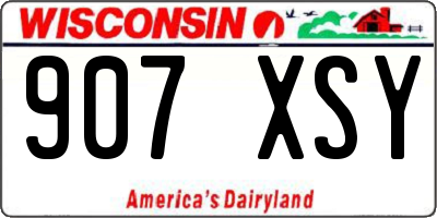 WI license plate 907XSY