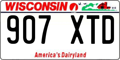 WI license plate 907XTD