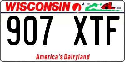 WI license plate 907XTF