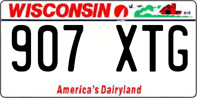 WI license plate 907XTG