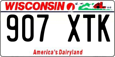 WI license plate 907XTK