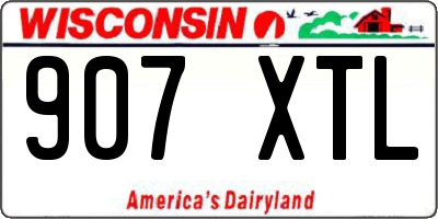 WI license plate 907XTL